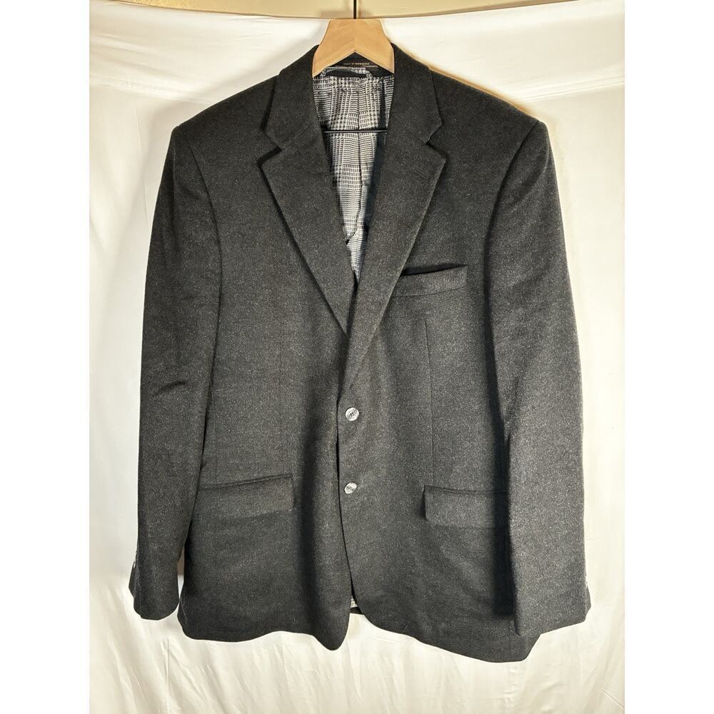Classic Petrocelli Men’s Wool Silk Cashmere black Blazer Sport Coat SIZE 42L
